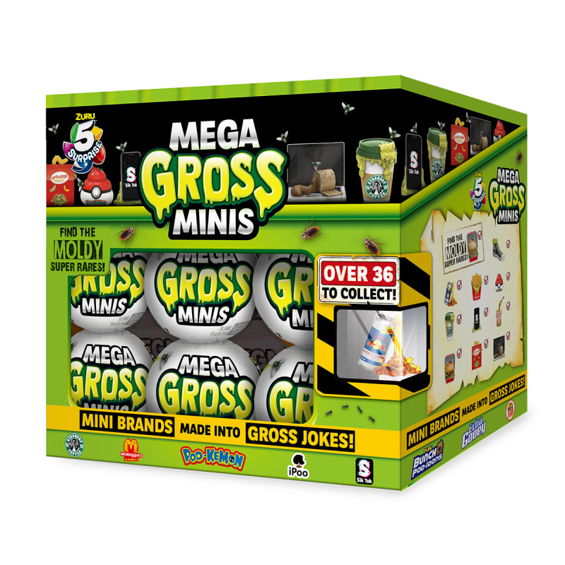 5 Surprise Mega Gross Minis Mega Gross Minis Mystery Pack 5 Grossest  Surprise Miniature Toys Ever Zuru Toys - ToyWiz