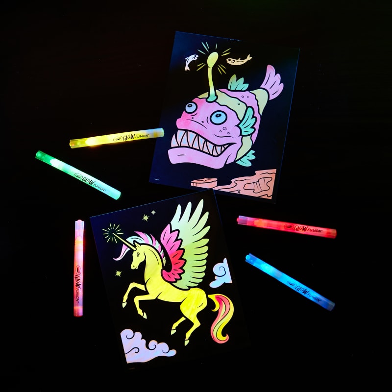 Glow Fusion Marker Coloring Set - Mythical Creatures by Crayola at Fleet  Farm