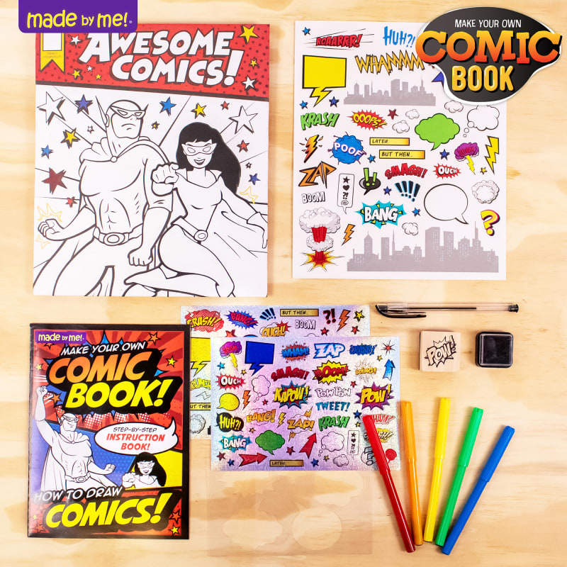 Create Your Own Comic Book Kit, DIY Book Drawing Set