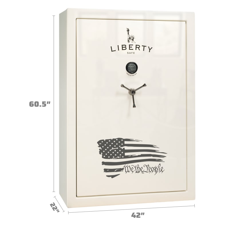We the People 60 Gun Safe 60 Minute White Gloss w/ E-Lock by
