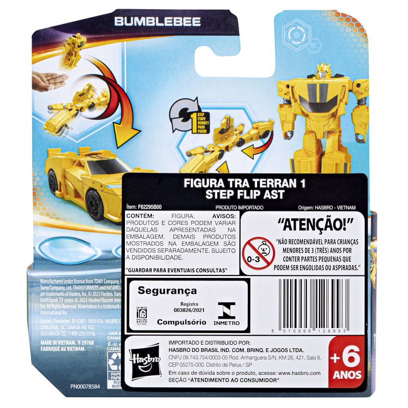 Hasbro Transformers Earthspark Bumblebee 1-Step Flip Changer 4-in