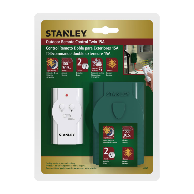 Stanley 3-Outlet Outdoor Remote Control Power Hub