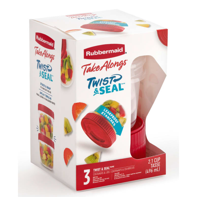 2-Cup TakeAlongs Twist & Seal Containers - 3 Pk. by Rubbermaid at Fleet Farm