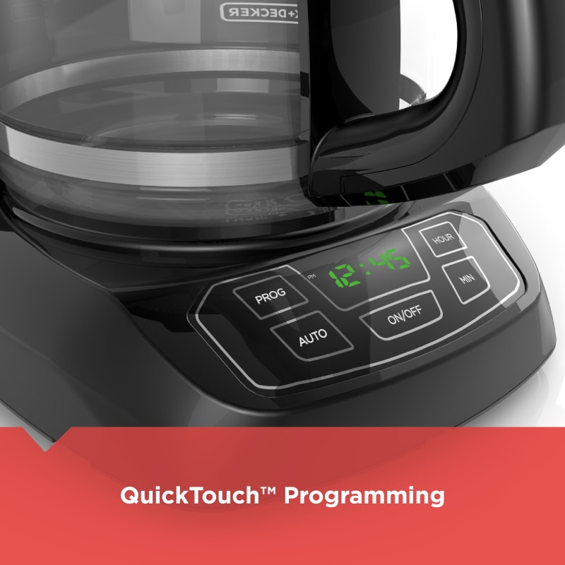 Black + Decker Red 12-Cup Programmable Coffee Maker