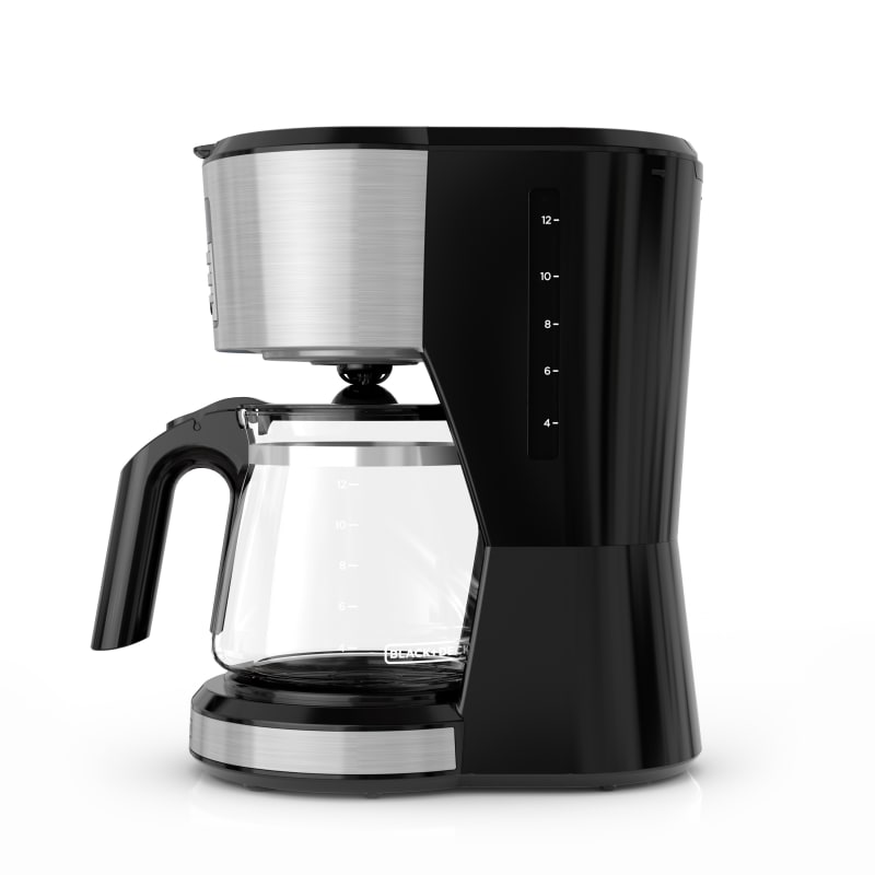 BLACK+DECKER 12-Cup Programmable Coffeemaker, Black/Stainless