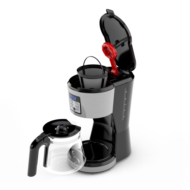 BLACK+DECKER 12-Cup Black/Stainless Residential Drip Coffee Maker