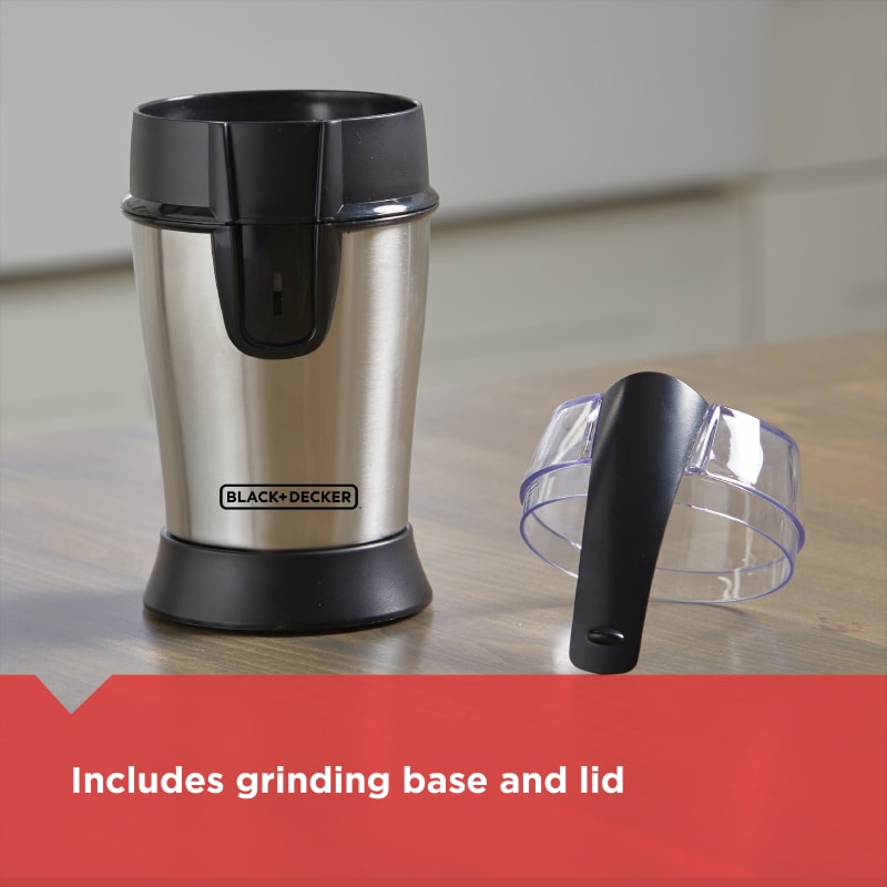 BLACK+DECKER Coffee Grinder, One Touch Push-Button Control