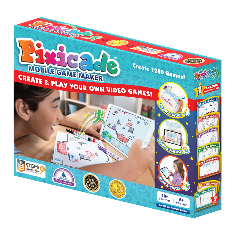  Pixicade Video Game Maker, STEM Kit to Create & Play Your Own  Video Games, Educational Toy for Girls and Boys Ages 6+, Creative &  Learning Fun