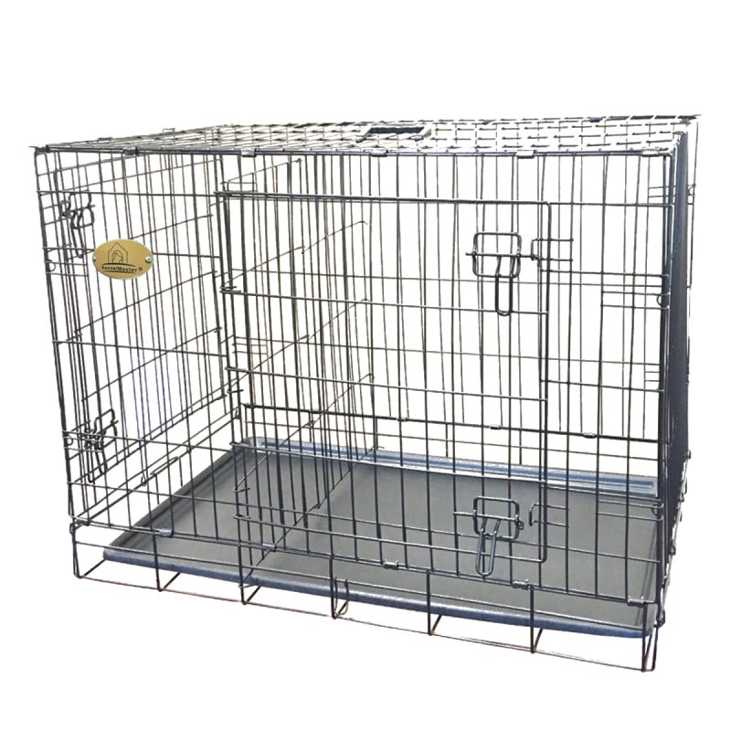 36 in L x 23 in W x 27 in H 2 Door Folding Kennel Crate w Divider Tray at Fleet Farm
