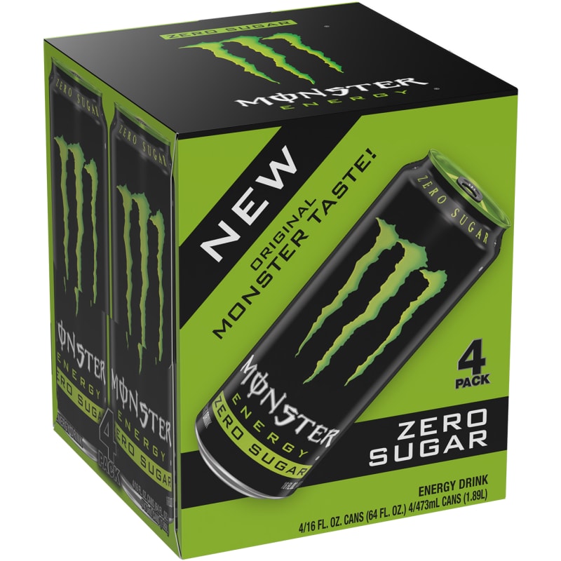 16 Oz Original Zero-Sugar Energy Drink - 4 Pk by Monster Energy at