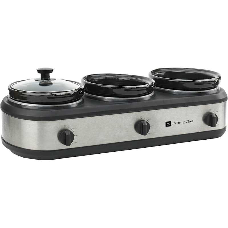 ReadyCook 2.5 Qt Stainless Steel Triple Slow Cooker by FRIGIDAIRE at Fleet Farm