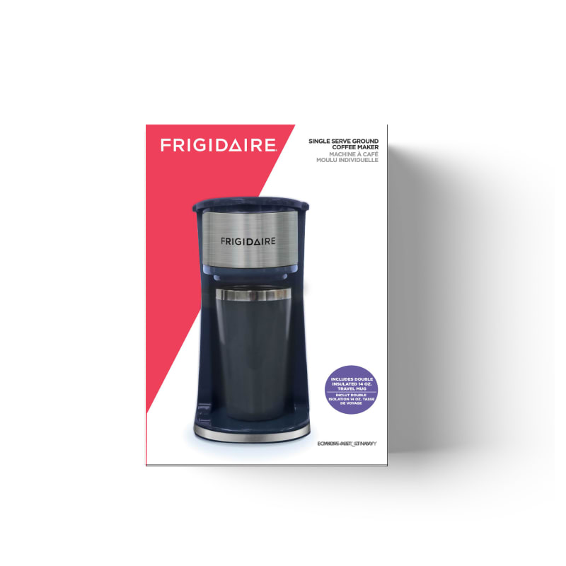 Frigidaire Stainless Steel Single Cup Coffeemaker with Mug ,Red