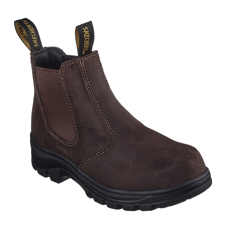 Skechers pull on work boots store