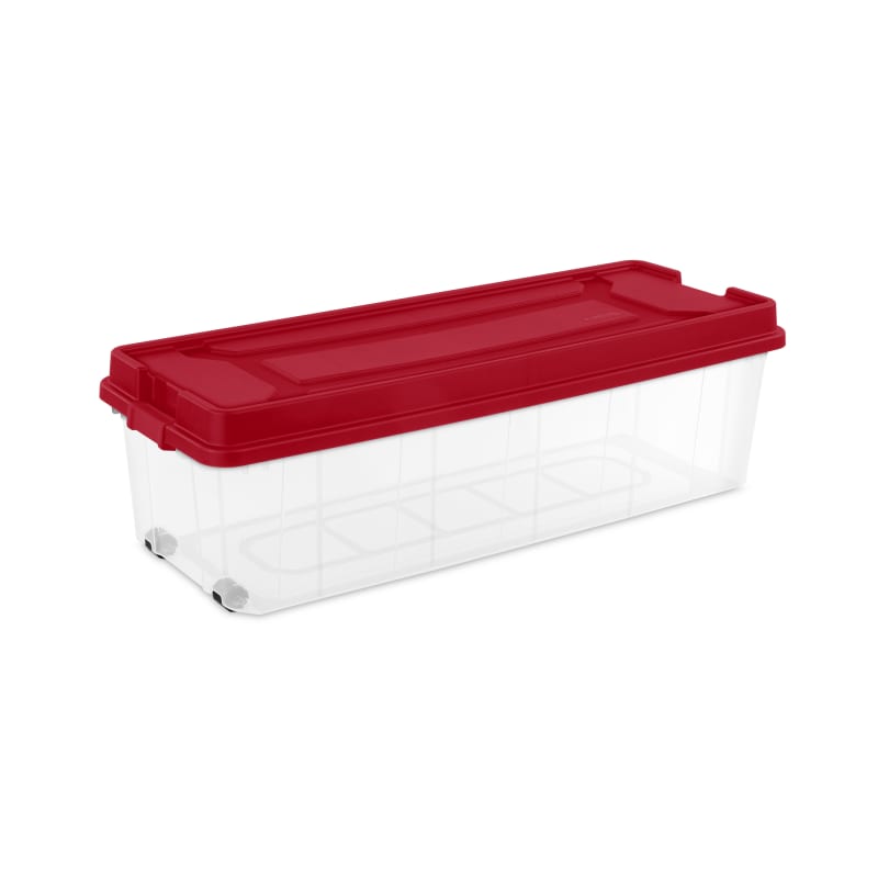 Christmas Tree Wheeled Storage Box by Sterilite at Fleet Farm