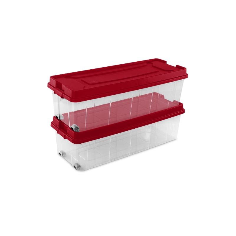 18 gal Red Holiday Storage Tote by Sterilite at Fleet Farm