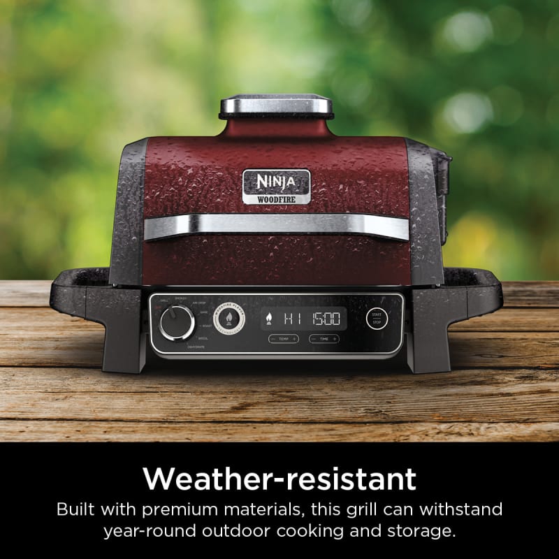 WOODFIRE: Discover The Ninja Woodfire Electric Pellet Smoker, A Versatile Outdoor BBQ, Grilling, Baking, Dehydrating, Smoking, Air Frying, and