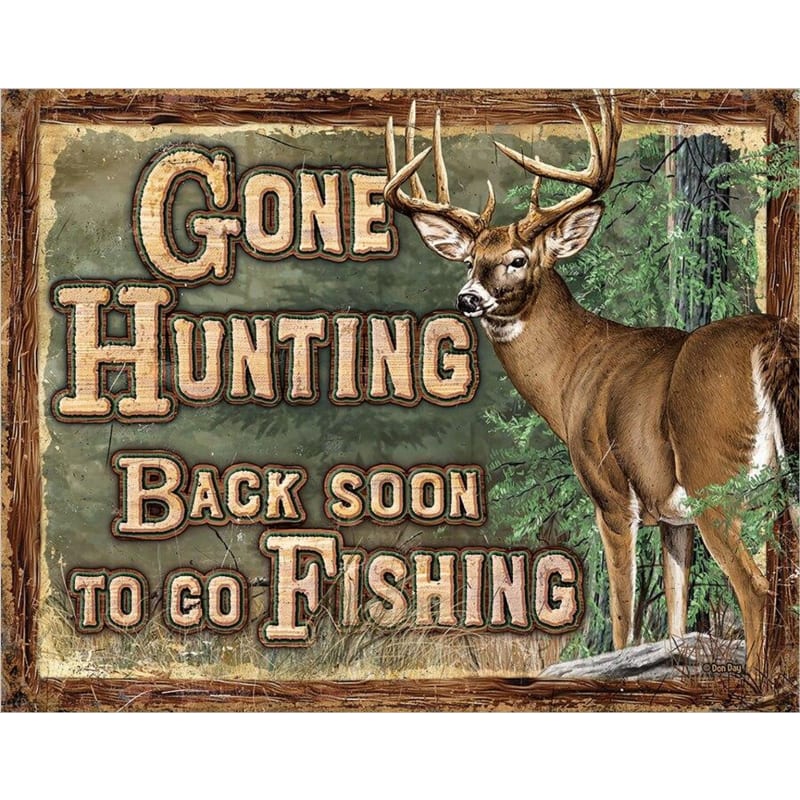 Deer Hunting Metal Signs