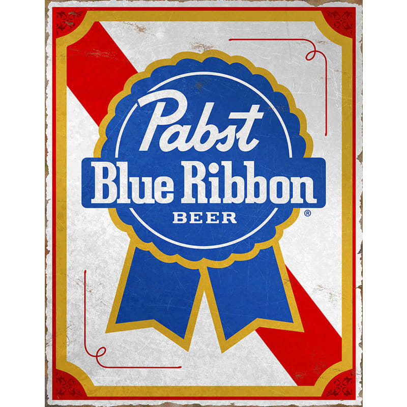 Pabst Blue Ribbon Metal Sign by Desperate Enterprises at Fleet Farm
