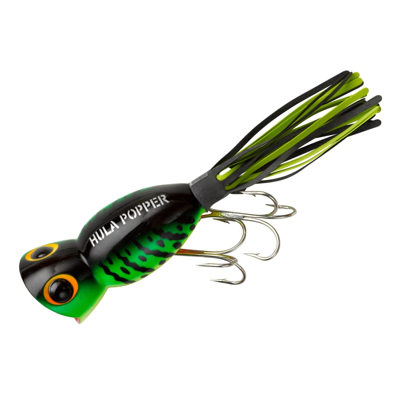 arbogast fishing lures Jitterbug Clicker loud bloops that gives every big fish within hearing distance a wake Arbogast Hula Popper