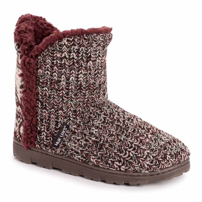 Red slipper boots sale