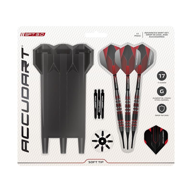 Accudart Blast Set – Darts Mit Stahlspitzen, Inkl. Flights, Neon-Schäfte Und Messing-Gewichte