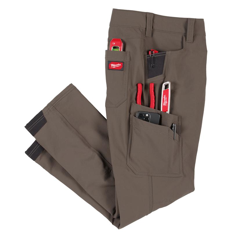 Men's Brown FREEFLEX Tech Pants by Milwaukee at Fleet Farm