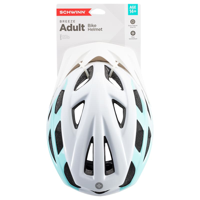 Schwinn Adult White Teal Bike Helmet | Meijer