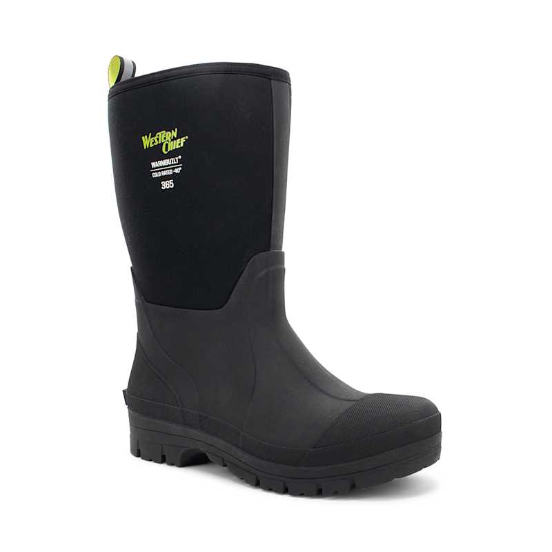 Western Chief 365 NeoPrene Mid Cold Weather US M13 Black Unisex 365 Neoprene Ankle Cold Weather Boot - Black  main image 3