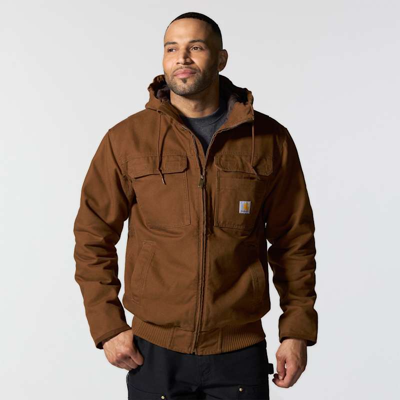 Men's Washed Red Duck Full Swing Insulated Active Jacket by