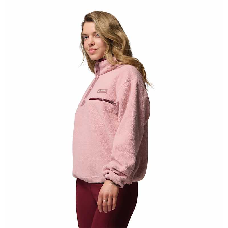 Women's Helvetia II Printed Cropped Half Snap Fleece Pullover by