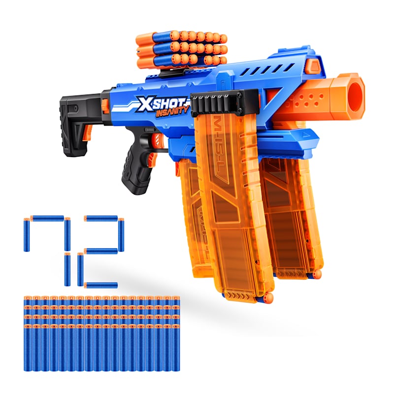 Insanity Motorized Clip Mania Blaster (72 Darts) by ZURU X-SHOT at