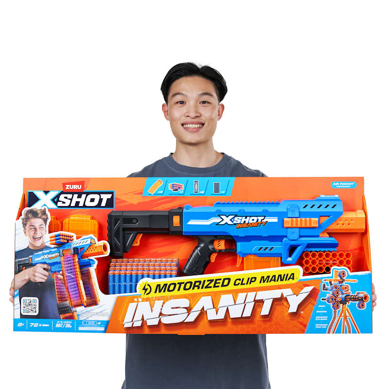 Insanity Motorized Clip Mania Blaster (72 Darts) by ZURU X-SHOT at