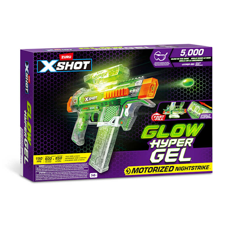 Hyper Gel Glow NightStrike Blaster (5000 gellets) by ZURU X-SHOT