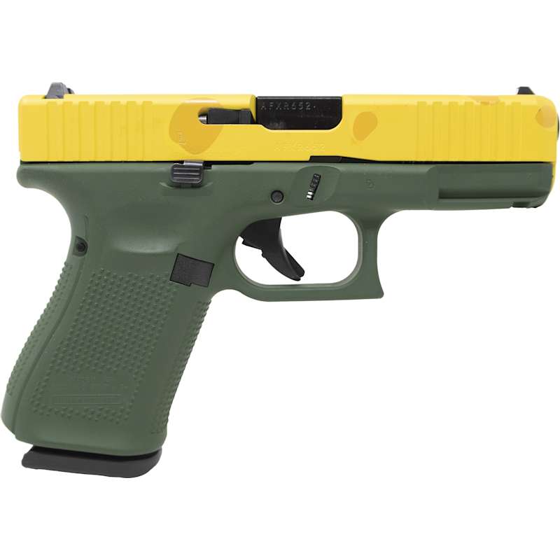 9mm 19 Gen5 15RD FSS MOS Yellow/Green Pistol by Glock at Fleet Farm