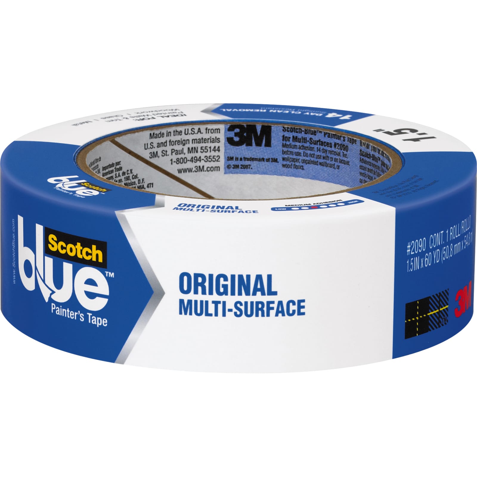 6 Rolls Blue Painters Tape 1 Inch, Multi-Surface Painter'S Tape Blue  Masking Tap