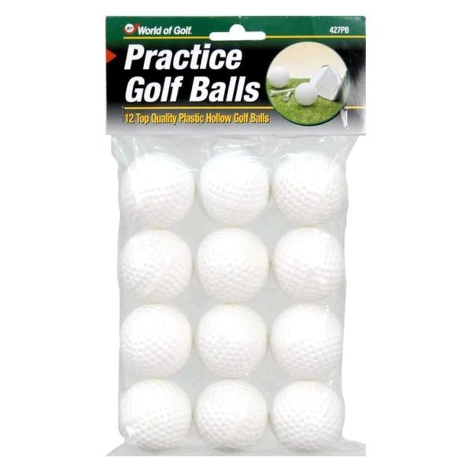 White Hollow Practice Golf Balls 12 Pk by Jef World Of Golf at