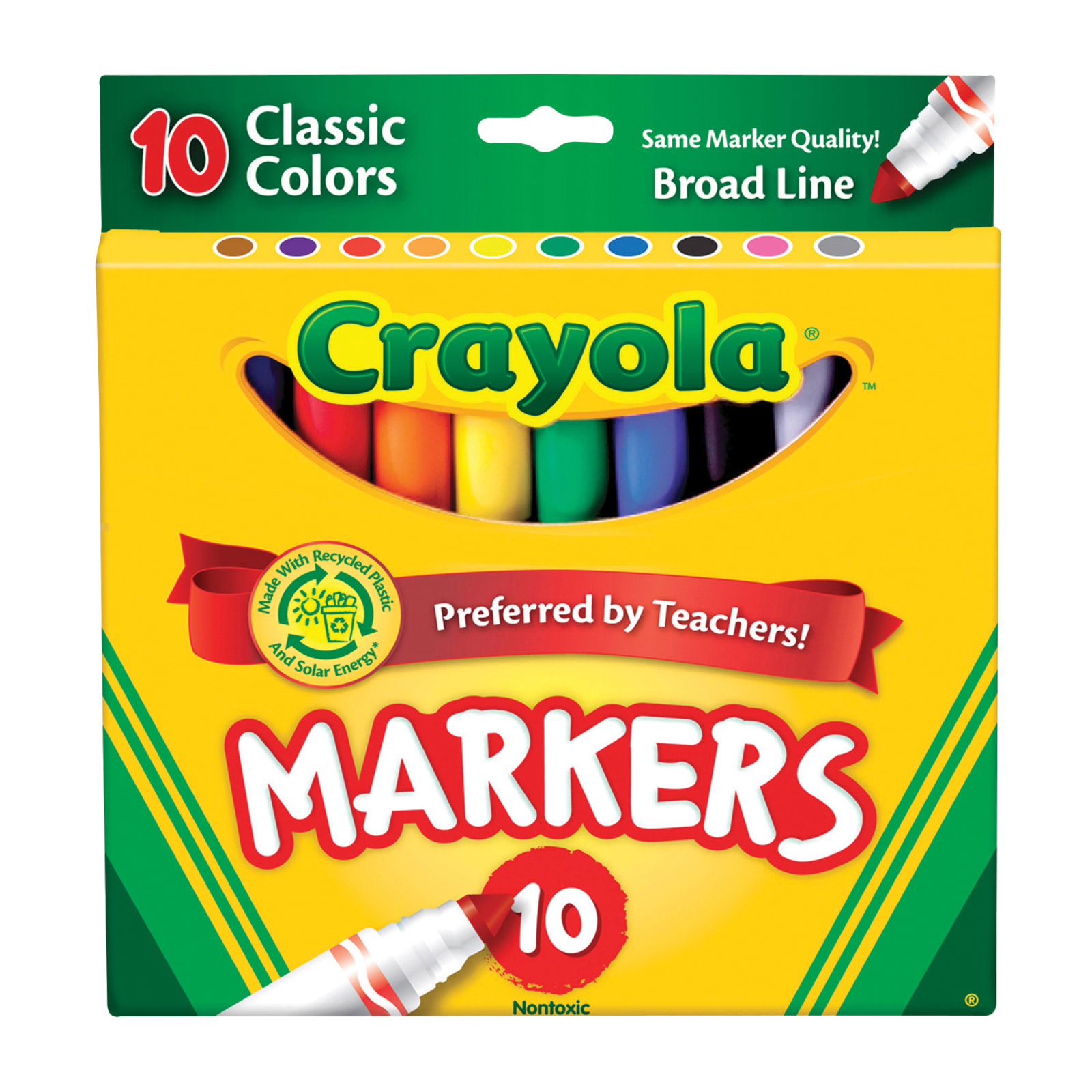 Crayola Washable Markers, Broad Line, 64 Ct.