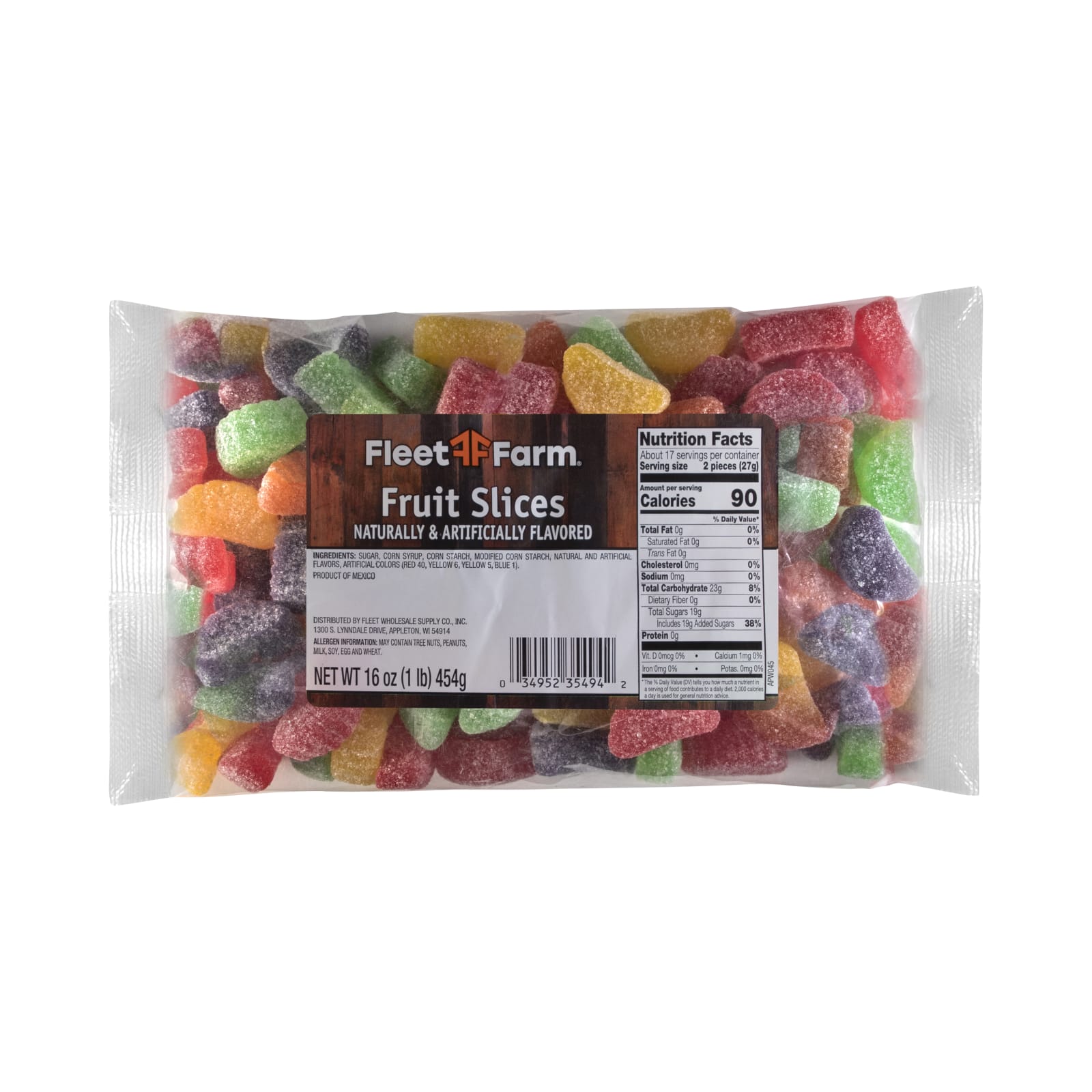Assorted Fruit Slices Jelly Candy - BULK CANDY - 1/2 POUND CANDY - FREE  SHIPPING