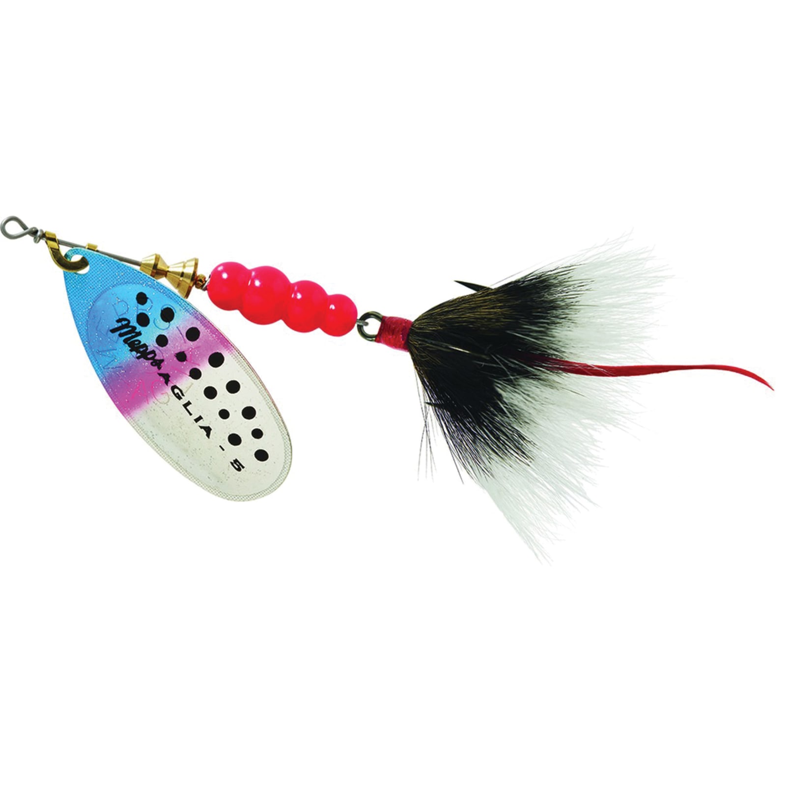 Mepps Aglia Dressed Spinner - 1/2 oz - Rainbow/Gray