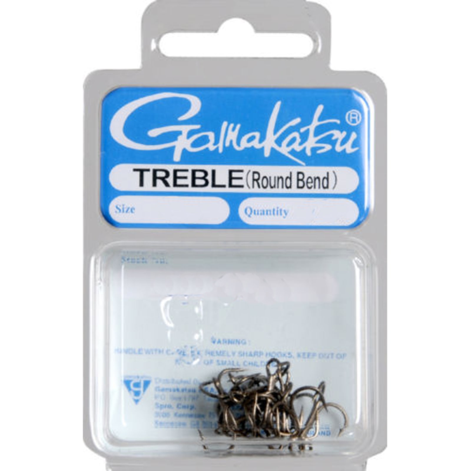 Gamakatsu Treble Round Bend Hooks Bronze