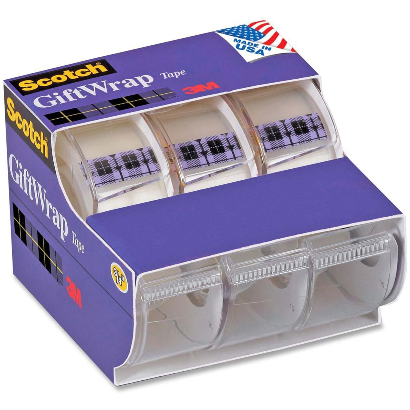 3M Scotch GiftWrap Tape with Dispenser, 0.75 x 650