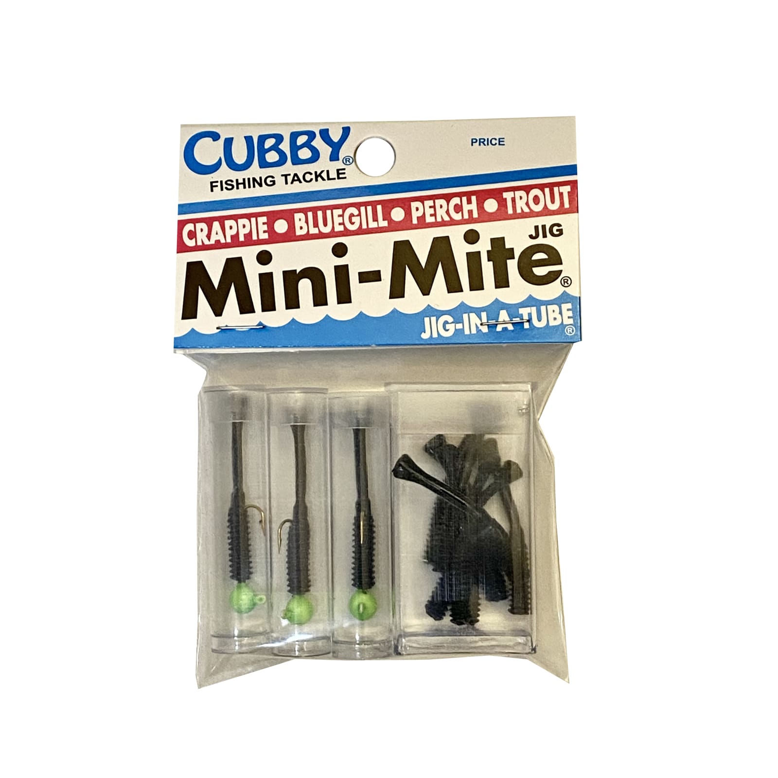 Mini-Mite Jig & Tail Pack - Green/Black by Cubby at Fleet Farm