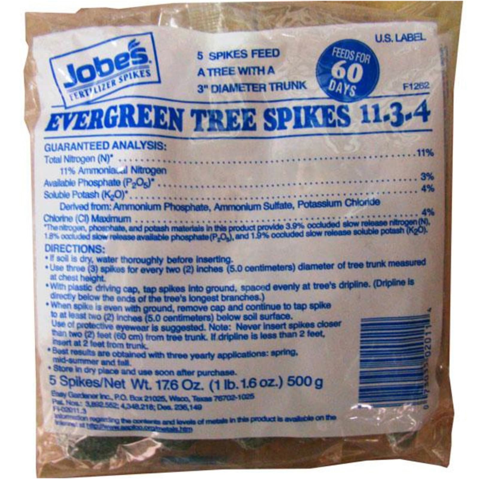 Jobes Fertilizer Spikes for Beautiful Evergreen Trees & Shrubs, 15 Spikes