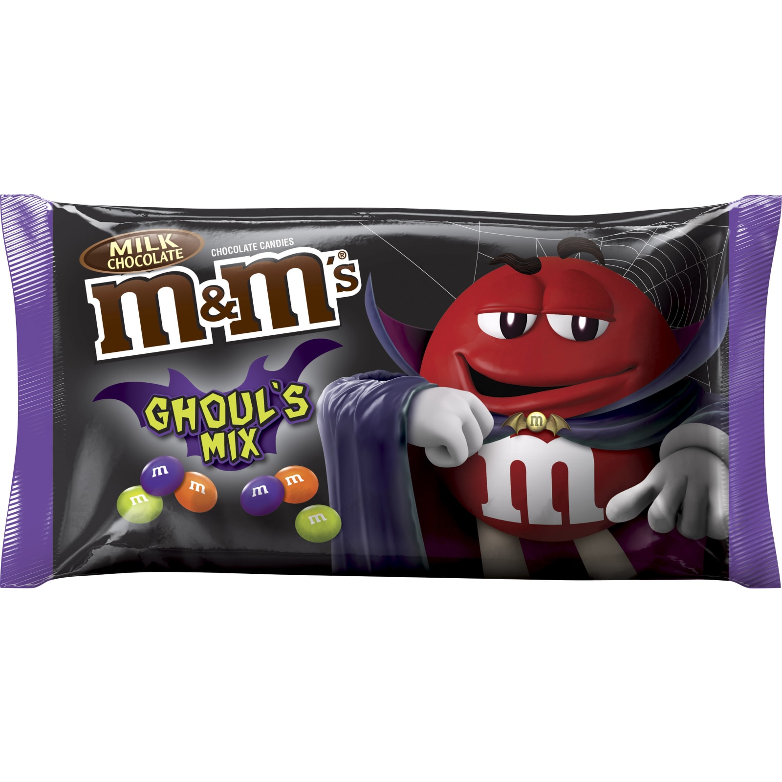 M&M'S Peanut Milk Chocolate Glow In The Dark Fun Size Halloween