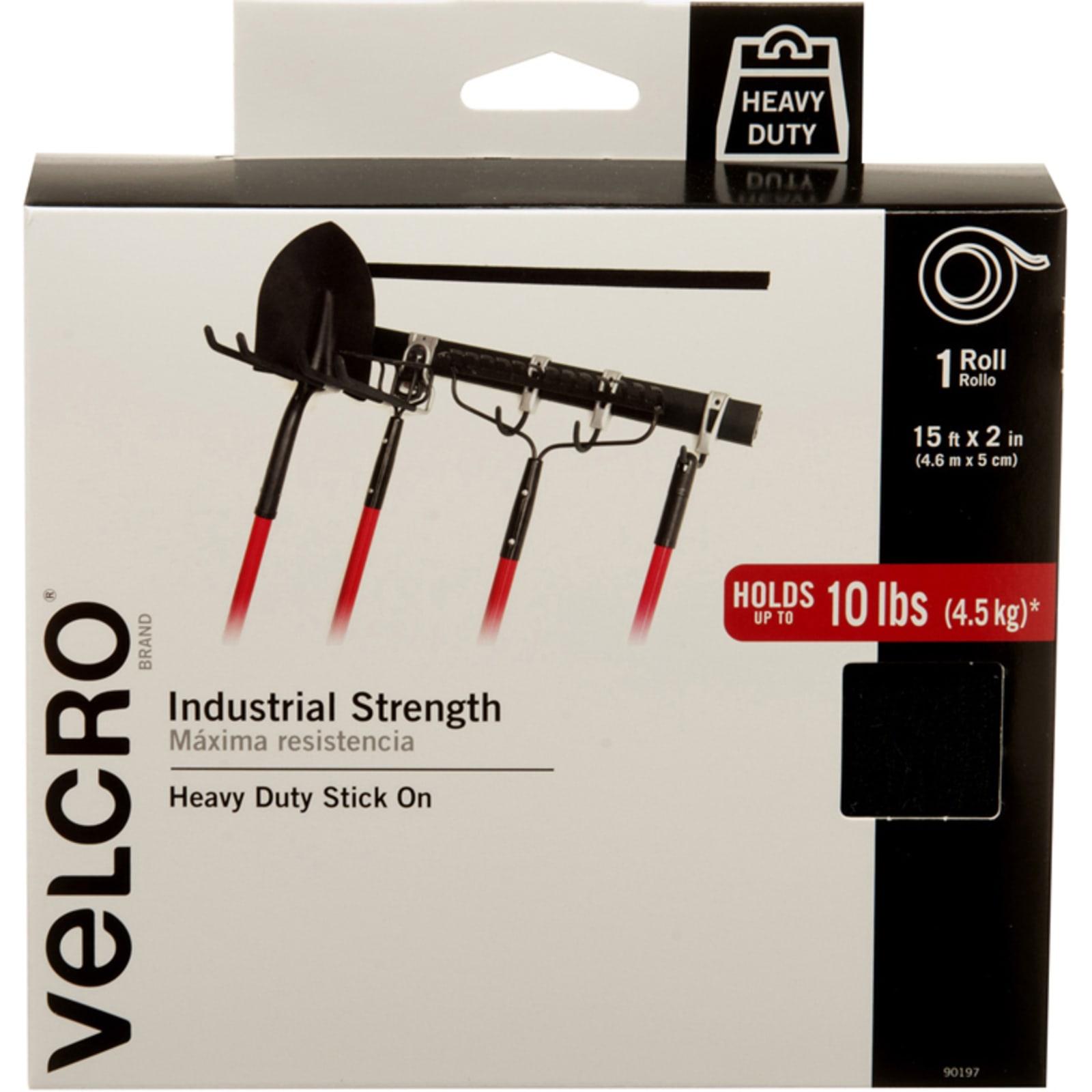 Velcro Brand Industrial Strength 5ft x 2in Roll, Black