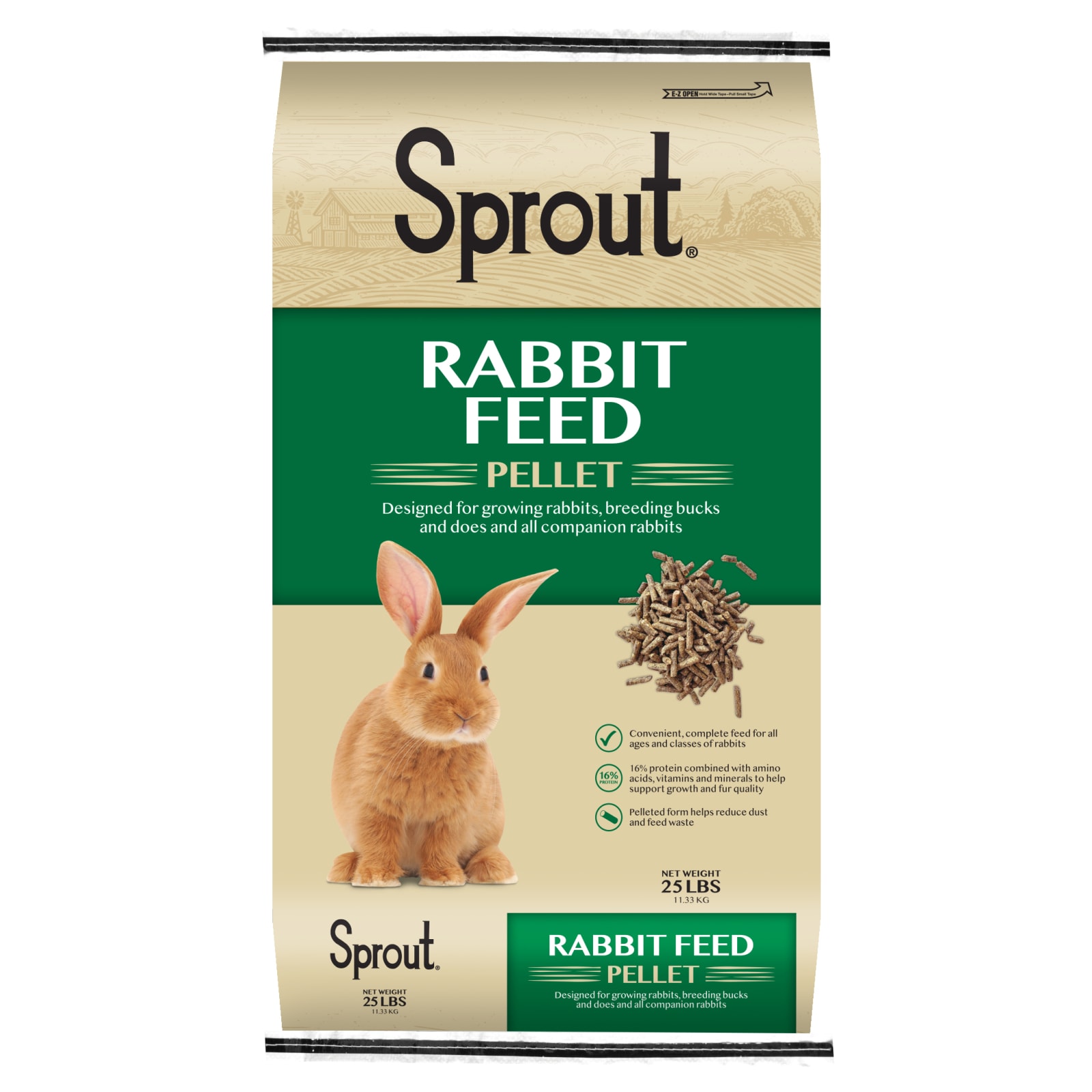 Sprout rabbit store food