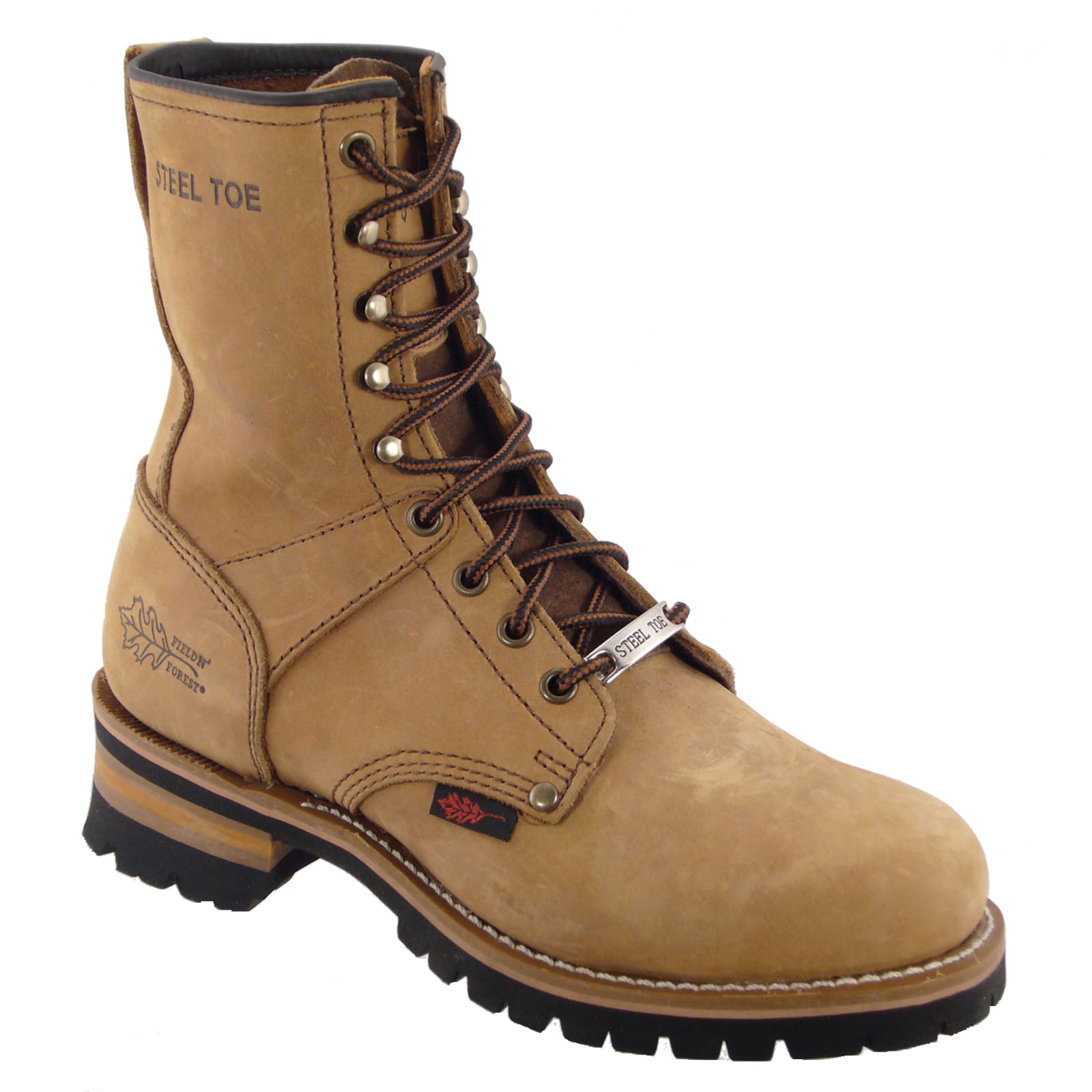 Men s Tan Steel Toe Logger Boots by Field Forest at Fleet Farm