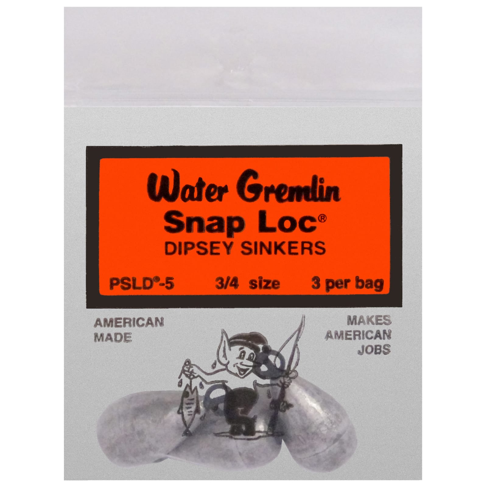 Snap Loc 3 Pk. Dipsey Sinkers - Size 3/4 by Water Gremlin at Fleet Farm