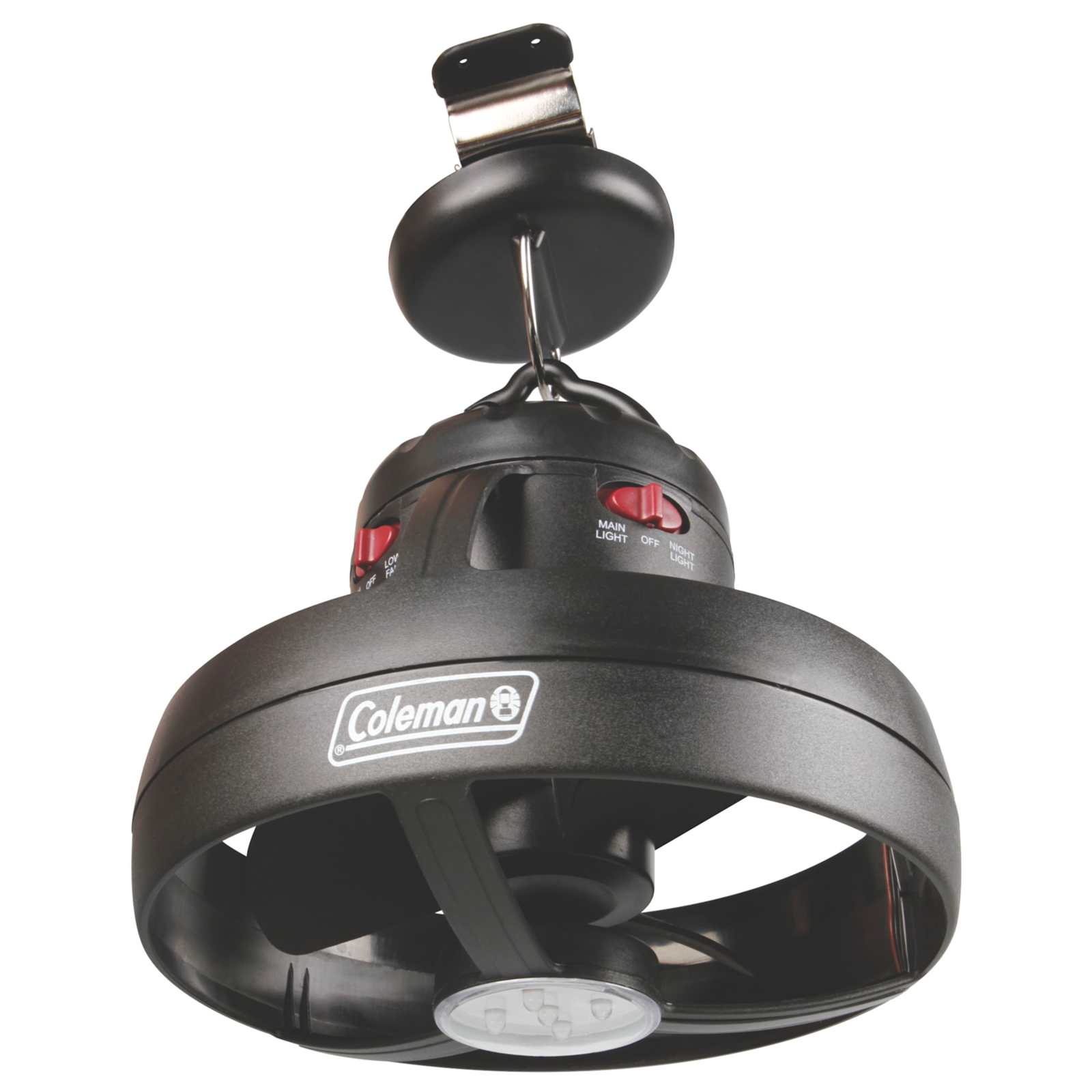 6.6 in Black Outdoor Magnetic Tent Light Fan by Coleman at Fleet