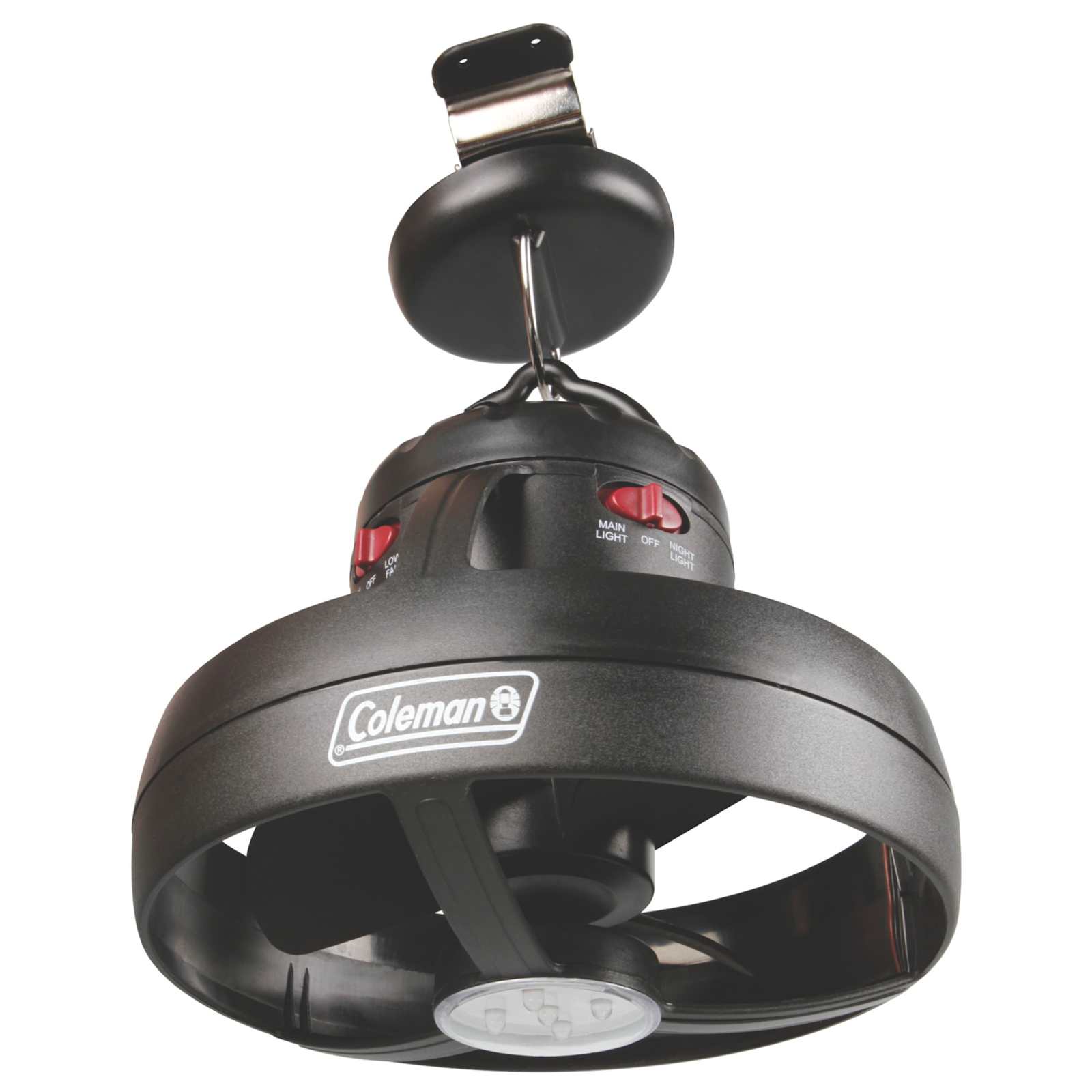 6.6 in Black Outdoor Magnetic Tent Light & Fan by Coleman at Fleet Farm